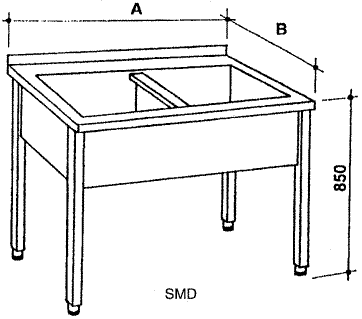 Mycí stůl - typ SMD