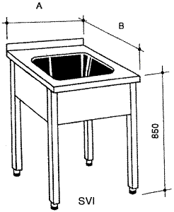 Mycí stůl - typ SVI