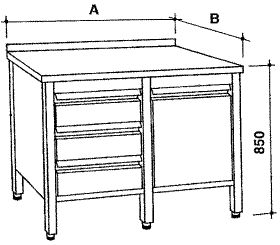 Pracovní stůl - typ SSKK